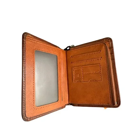 Luxury Leather Cielpha Bifold Wallet With Zip Compartment & Multiple Card Slots - Picture 4 of 5